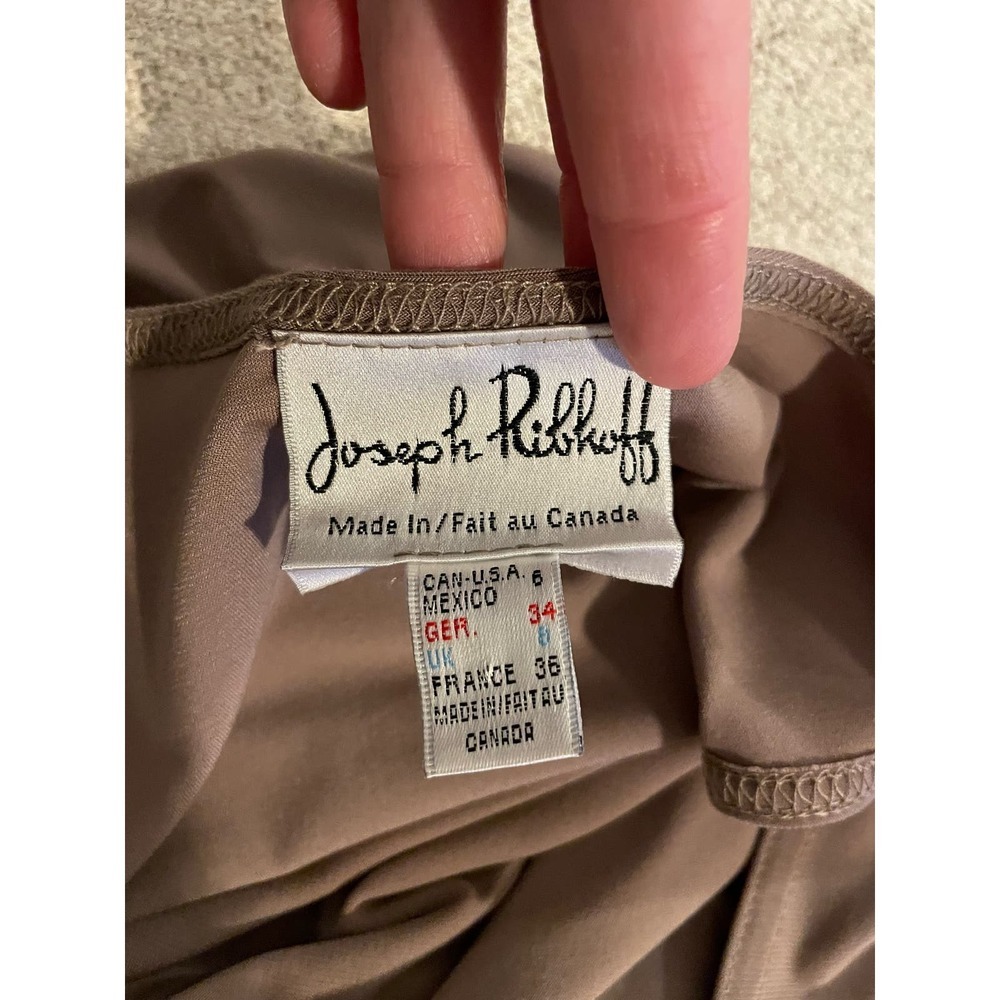 Joseph Ribkoff V-Neck Sleeveless Cinch Waist Dress - Picture 6 of 7